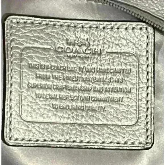 Coach Metallic Leather Crossbody Tote Shoulder Bag Style #F16509 - Picture 2 of 16